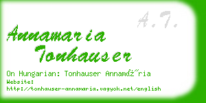 annamaria tonhauser business card